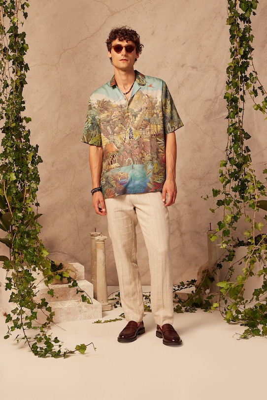 Koszula męska z kolekcji Lands of Legends – El Dorado wzorzyste multicolor RW25-KKM205