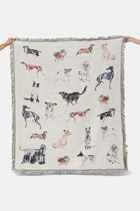 Koc żakardowy z okazji Dnia Psa – Zofia Różycka x Medicine RW25-KOU450 beżowy RW25