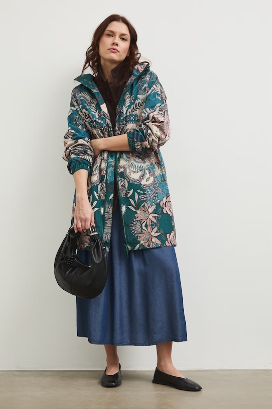 Parka oversize wzorzysta RW25-KPD100 multicolor RS26