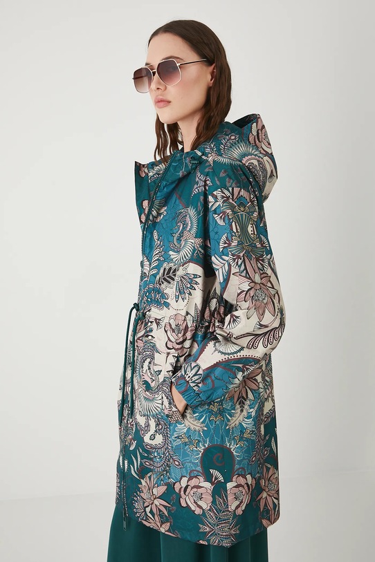 Bunda parka oversize vzorované RW25-KPD100 viacfarebná RS26