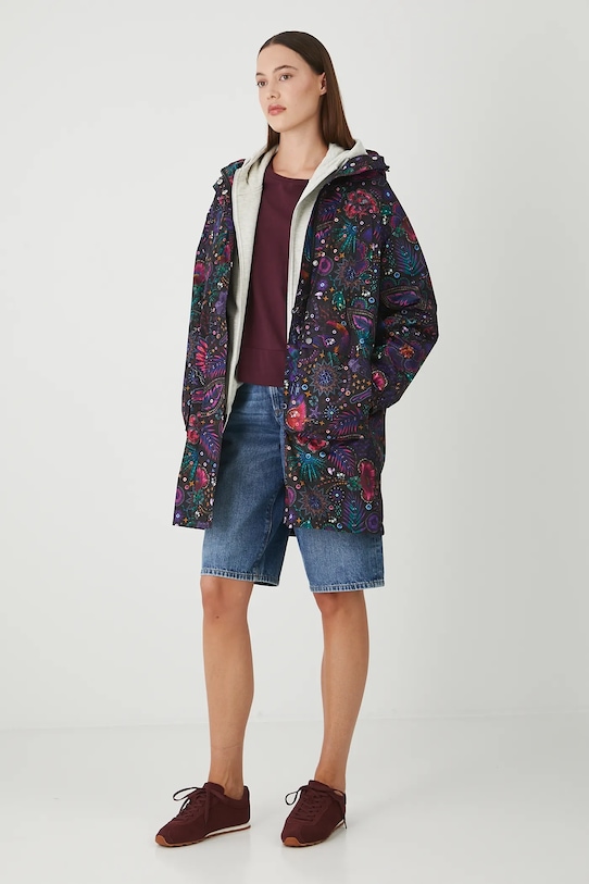 Odzież Parka damska oversize wzorzysta RW25-KPD101 multicolor