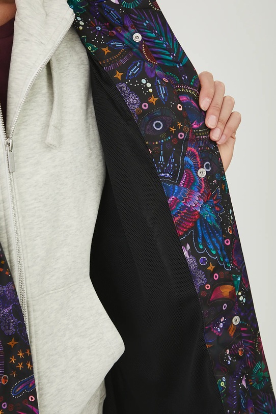 Parka damska oversize wzorzysta RW25-KPD101