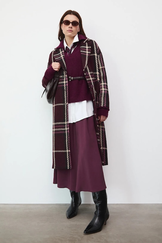 Medicine palton RW25-KPD603 burgundia RW25