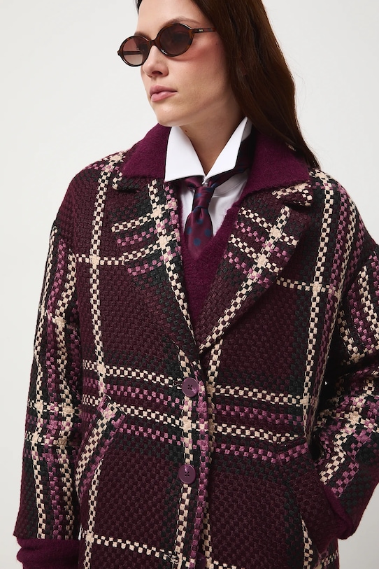 Medicine palton RW25-KPD603 burgundia