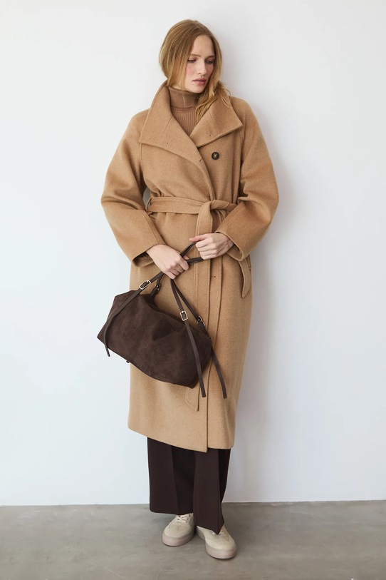 Medicine płaszcz wełniany RW25-KPD702 beżowy RW25