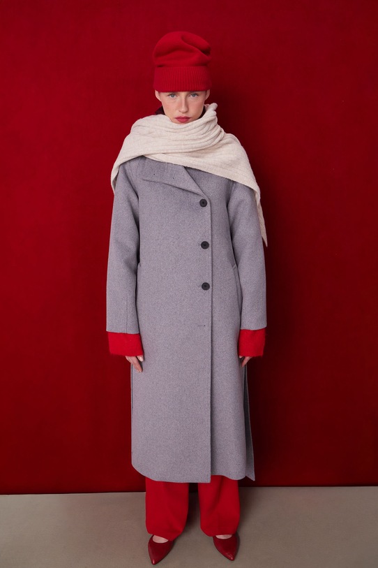 Medicine płaszcz wełniany szary RW25-KPD702