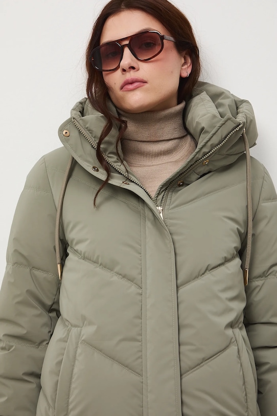 Płaszcz damski pikowany zielony RW25-KPD901