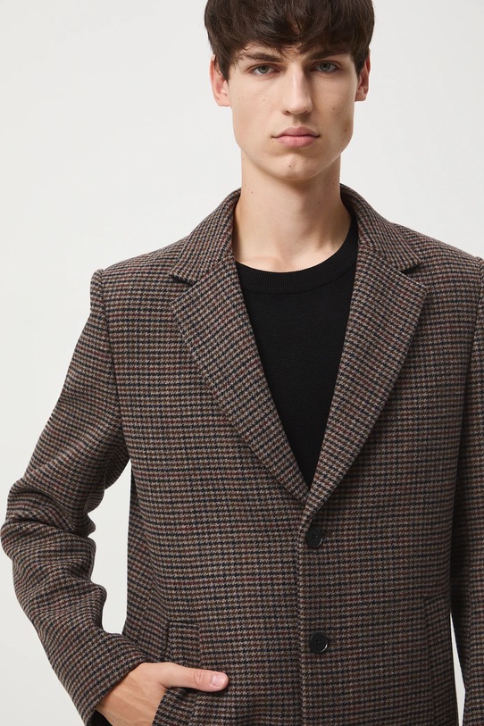 Medicine kabát gyapjú keverékből RW25-KPM501 barna