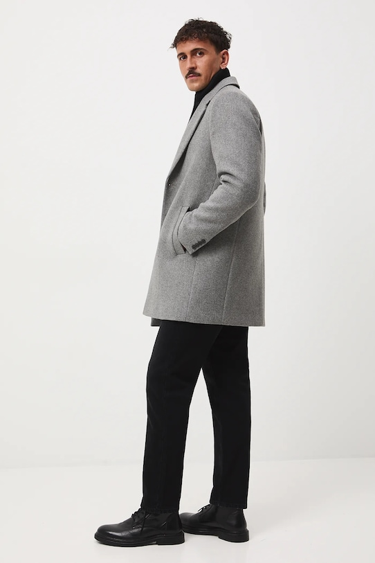 Medicine płaszcz z domieszką wełny pozostałe szary RW25-KPM506