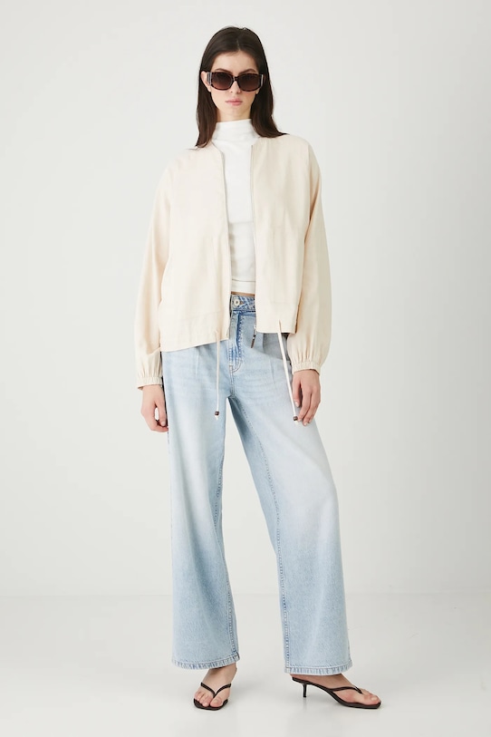 Medicine kurtka bomber lniana RW25.KUD101 beżowy RS26