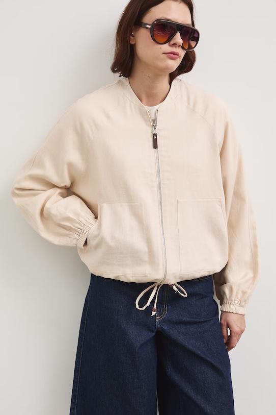 Lanena bomber jakna Medicine RW25.KUD101 bež