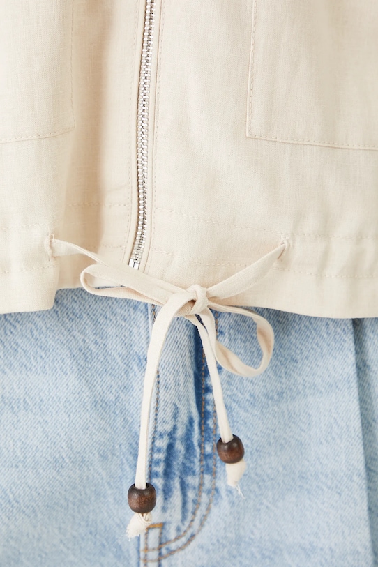 Medicine kurtka bomber lniana RW25.KUD101 beżowy