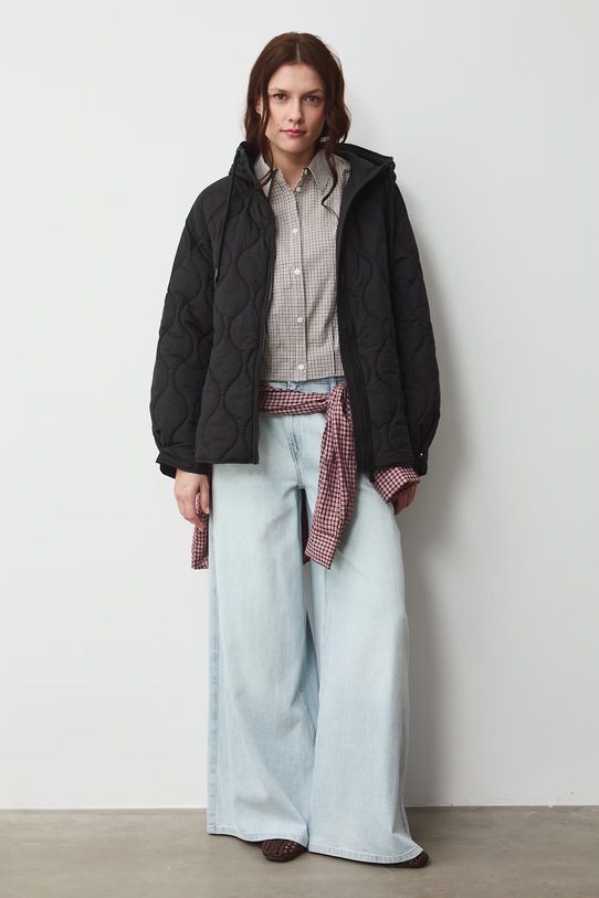 Medicine rövid kabát enyhén szigetelt fekete RW25-KUD304