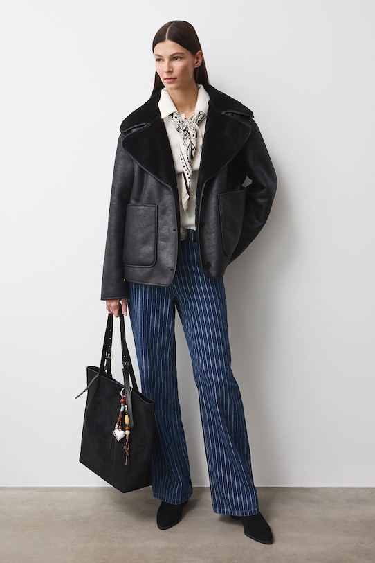 Bunda z ekokůže RW25-KUD503 černá RW25