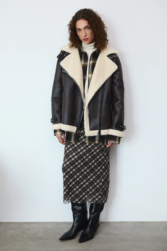 Medicine kurtka biker bez kaptura brązowy RW25-KUD705