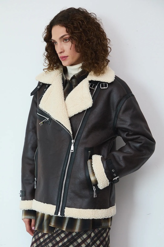 Medicine kurtka biker RW25-KUD705 brązowy RW25