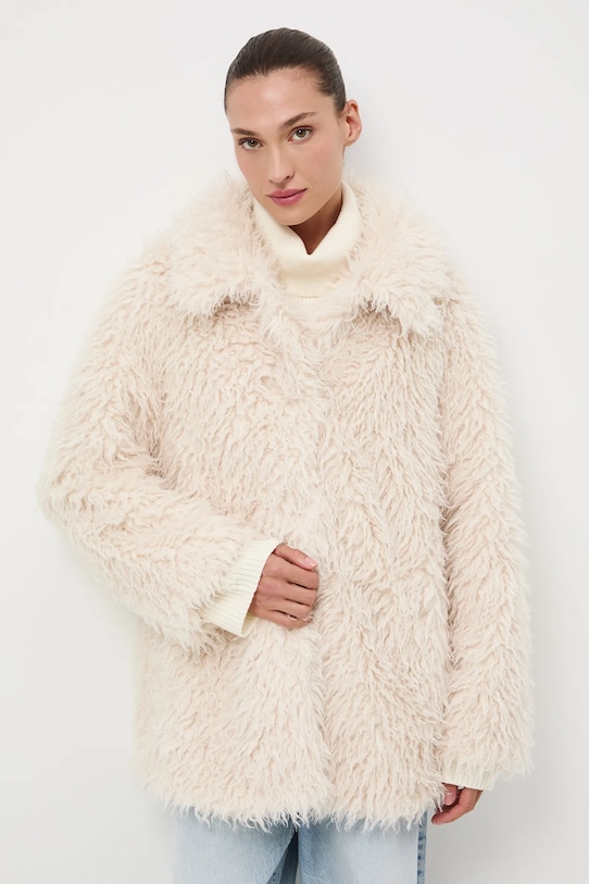 Odzież Kurtka z imitacji futerka RW25-KUD807 beżowy