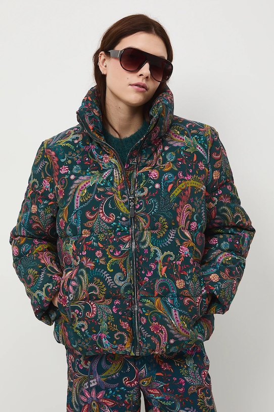 Odzież Kurtka damska pikowana wzorzysta RW25-KUDC00 multicolor