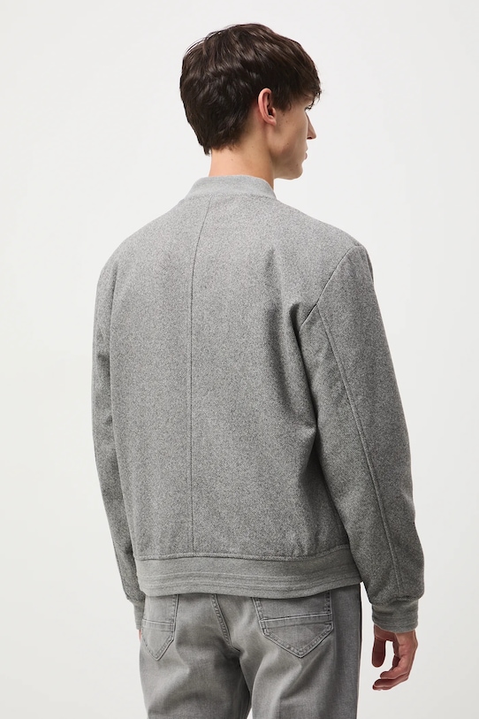 Odzież Kurtka bomber męska melanżowa RW25-KUM510 szary