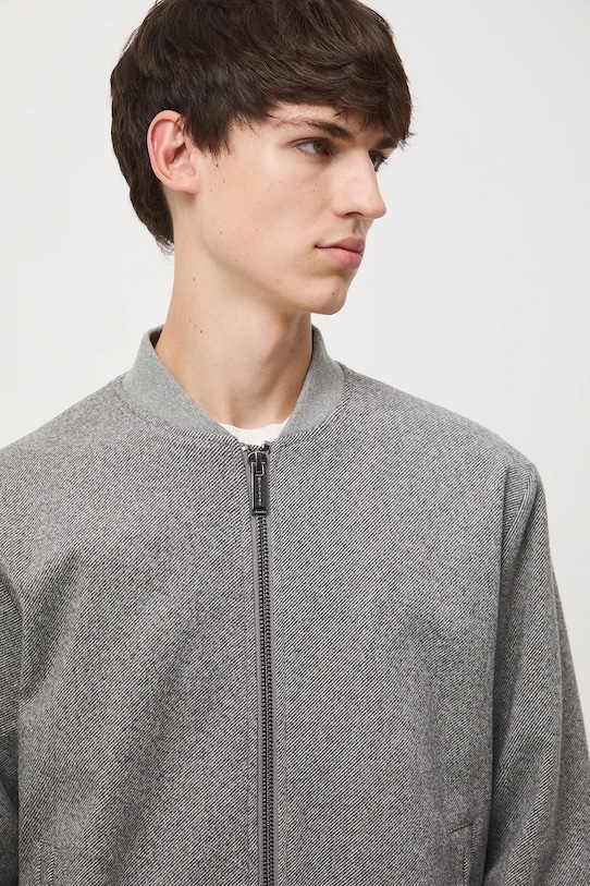 Kurtka bomber męska melanżowa szary RW25-KUM510
