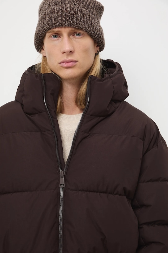 Kurtka męska ocieplana pikowana brązowy RW25-KUM800