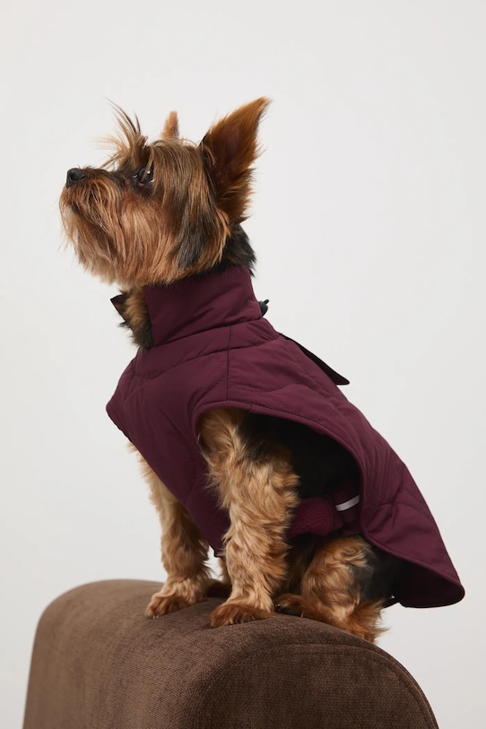 Bunda pro mazlíčka prošívaná burgundské RW25-KUU801
