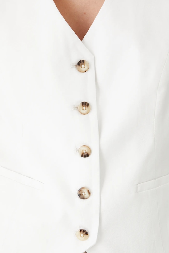 Kamizelka damska gładka RW25-KZD200 biały