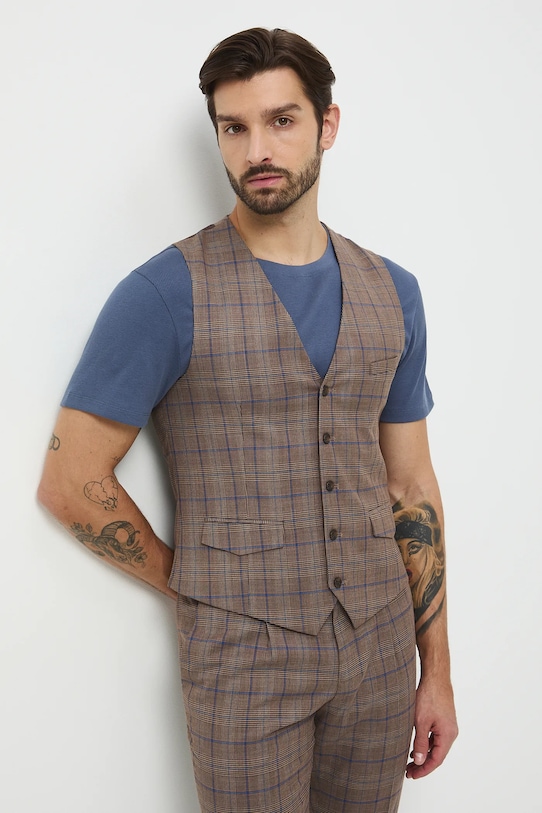 Medicine kamizelka tkanina brązowy RW25-KZMB32