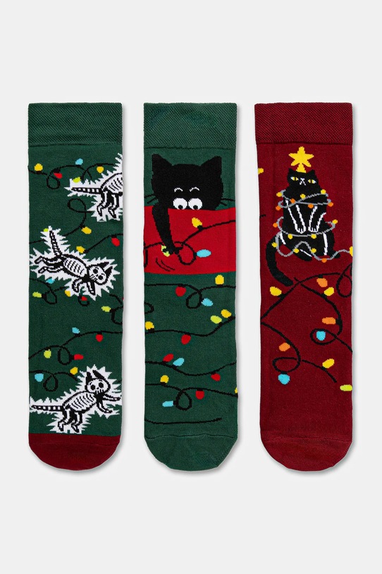 Medicine skarpetki bawełniane 3-pack skarpetki długie multicolor RW25-LBDA01