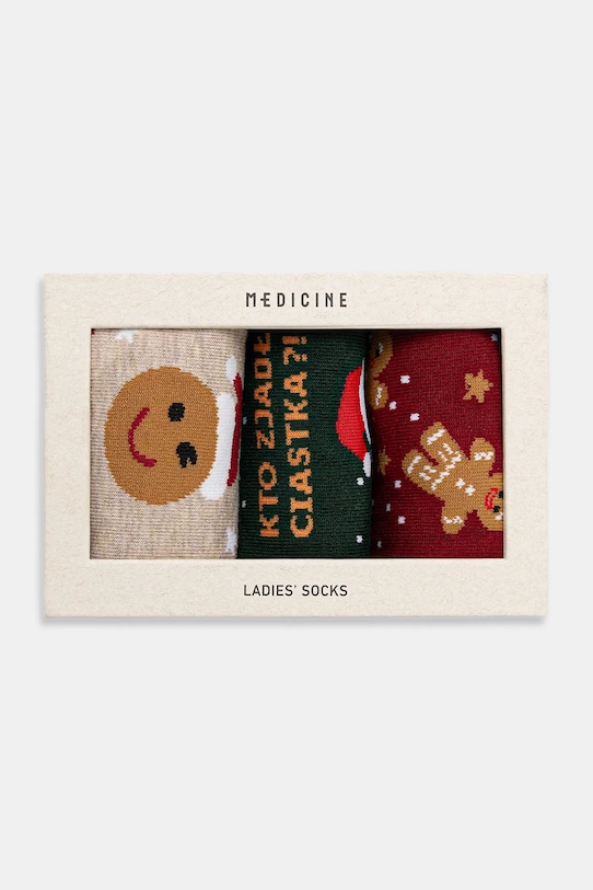 Одяг Бавовняні шкарпетки Medicine 3-pack RW25-LBDA04 барвистий