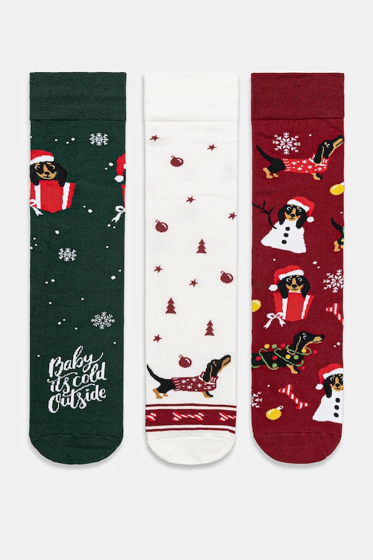Medicine skarpetki bawełniane 3-pack animal multicolor RW25-LBDA06