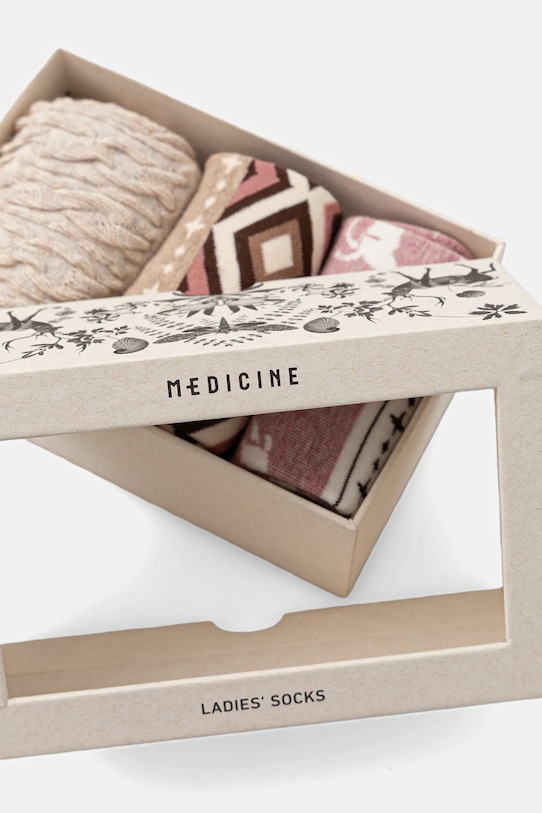 Oblečenie Bavlnené ponožky vzorované (3-pack) RW25-LBDB04 viacfarebná