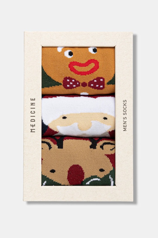 Medicine skarpetki bawełniane 3-pack multicolor RW25-LBMA02