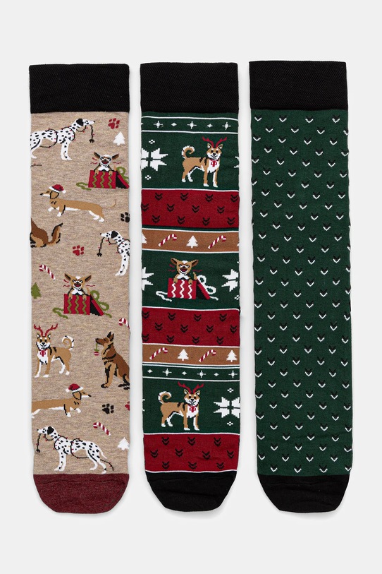 Medicine skarpetki bawełniane 3-pack skarpetki długie multicolor RW25-LBMA10