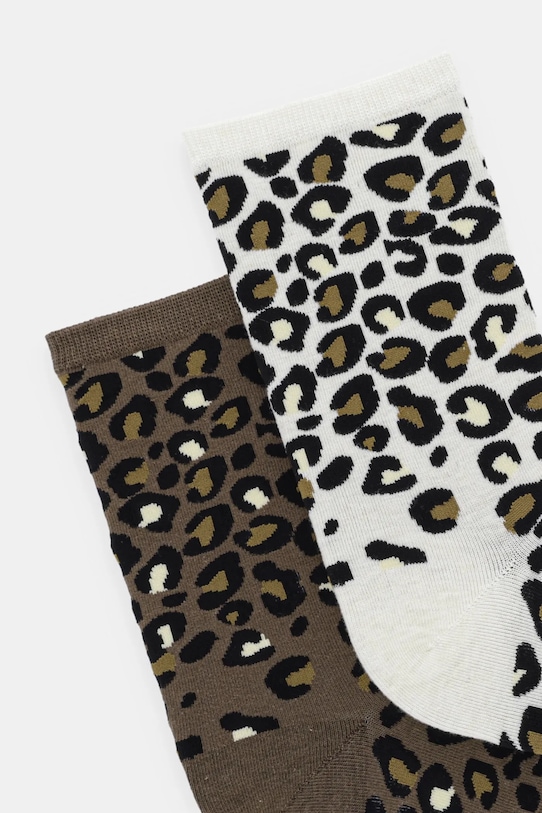 Skarpetki bawełniane damskie w panterkę (2-pack) RW25-LGD613 multicolor RW25