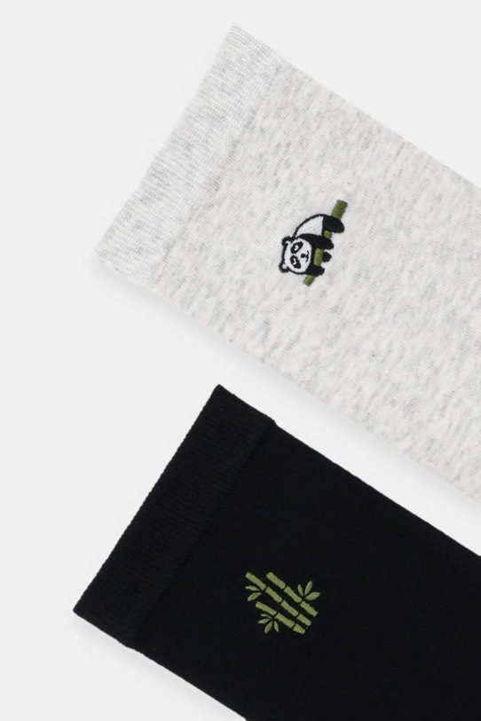 Skarpetki damskie z wiskozą bambusową w pandy (2-pack) RW25-LGD616 multicolor RW25