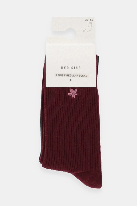 Odzież Skarpetki bawełniane damskie z ozdobnym haftem w kwiaty (2-pack) RW25-LGD620 multicolor