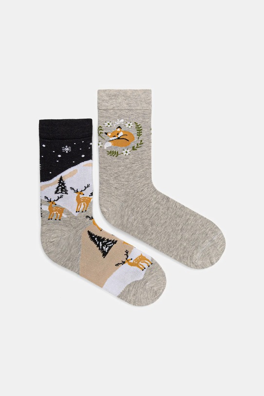 Medicine skarpetki bawełniane 2-pack animal multicolor RW25-LGD902