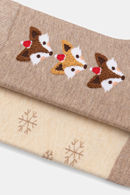 Medicine skarpetki bawełniane 2-pack RW25-LGDA07 beżowy RW25