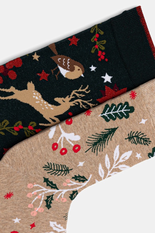 Skarpetki bawełniane damskie wzorzyste (2-pack) RW25-LGDA08 multicolor RW25