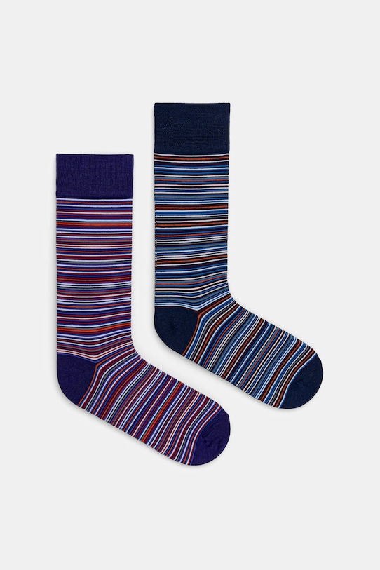Skarpetki męskie w pasy (2-pack) skarpetki długie multicolor RW25-LGM203
