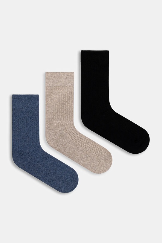 Skarpetki męskie z włókna bambusowego prążkowane (3-pack) skarpetki długie multicolor RW25-LGM405