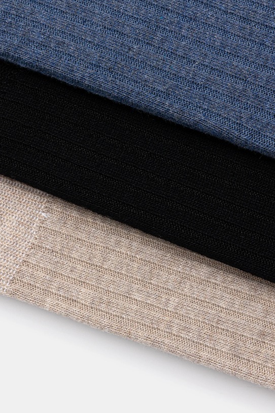 Skarpetki męskie z włókna bambusowego prążkowane (3-pack) RW25-LGM405 multicolor RW25