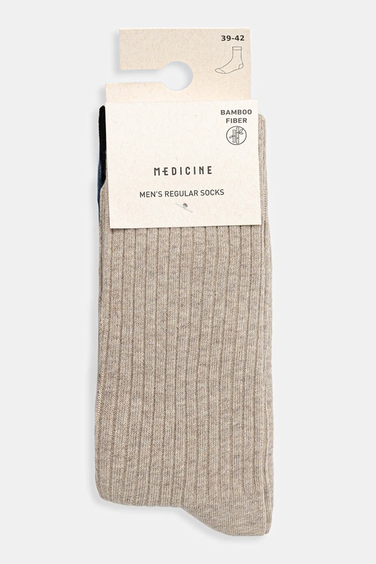 Odzież Skarpetki męskie z włókna bambusowego prążkowane (3-pack) RW25-LGM405 multicolor