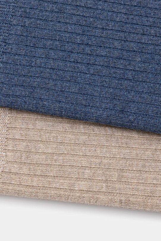 Skarpetki męskie z włókna bambusowego prążkowane (2-pack) RW25-LGM407 multicolor RW25