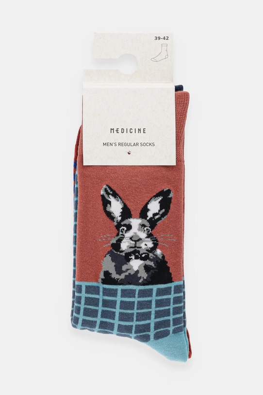 Odzież Skarpetki bawełniane męskie z motywem zwierzęcym (2-pack) RW25-LGM605 multicolor