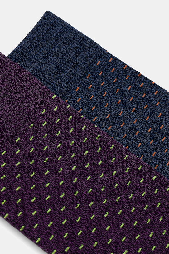 Skarpetki bawełniane męskie z drobnym wzorem (2-pack) RW25-LGM705 multicolor RW25