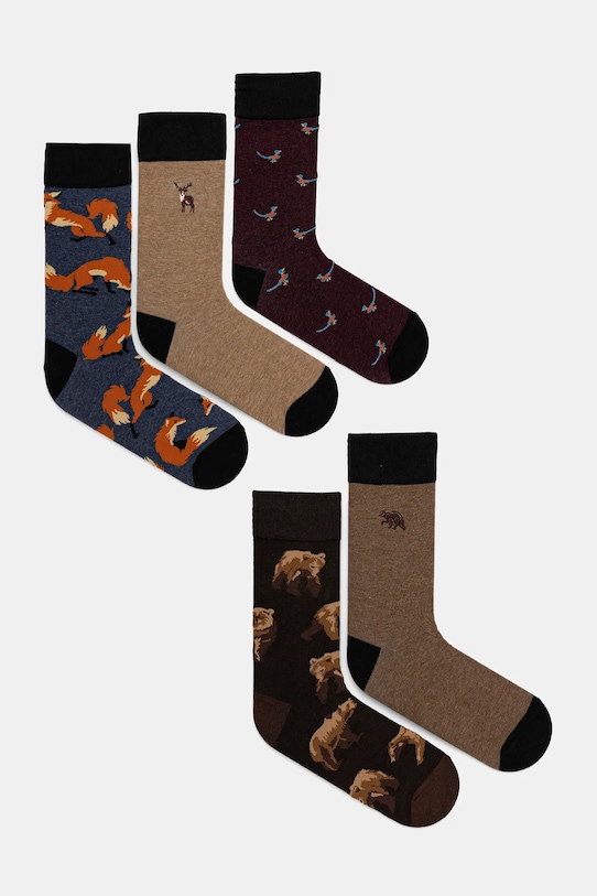 Medicine skarpetki bawełniane 5-pack aplikacja multicolor RW25-LGM807