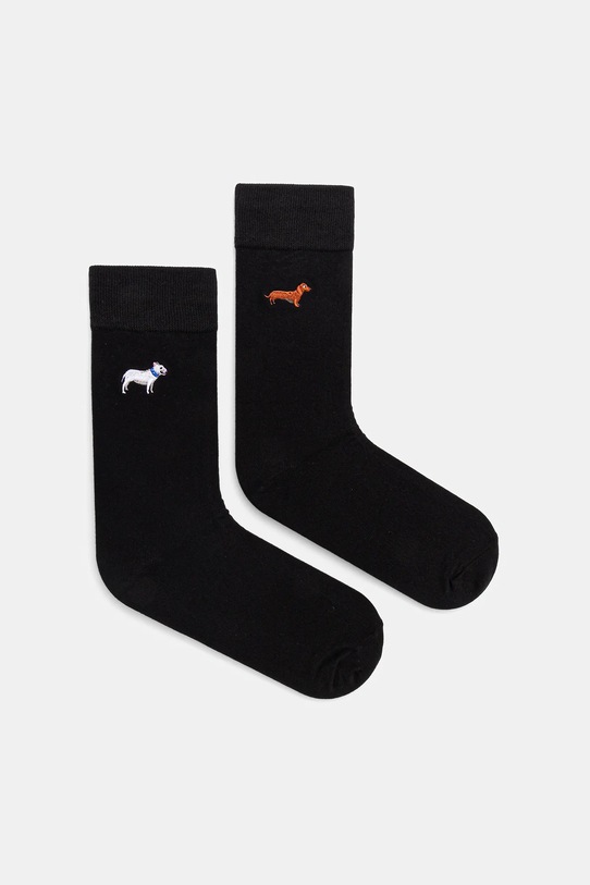 Medicine skarpetki bawełniane 2-pack animal czarny RW25-LGMA18