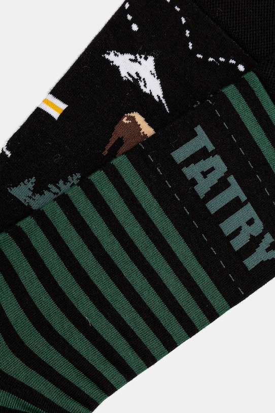 Skarpetki bawełniane męskie z motywem górskim (2-pack) RW25-LGMA22 czarny RW25